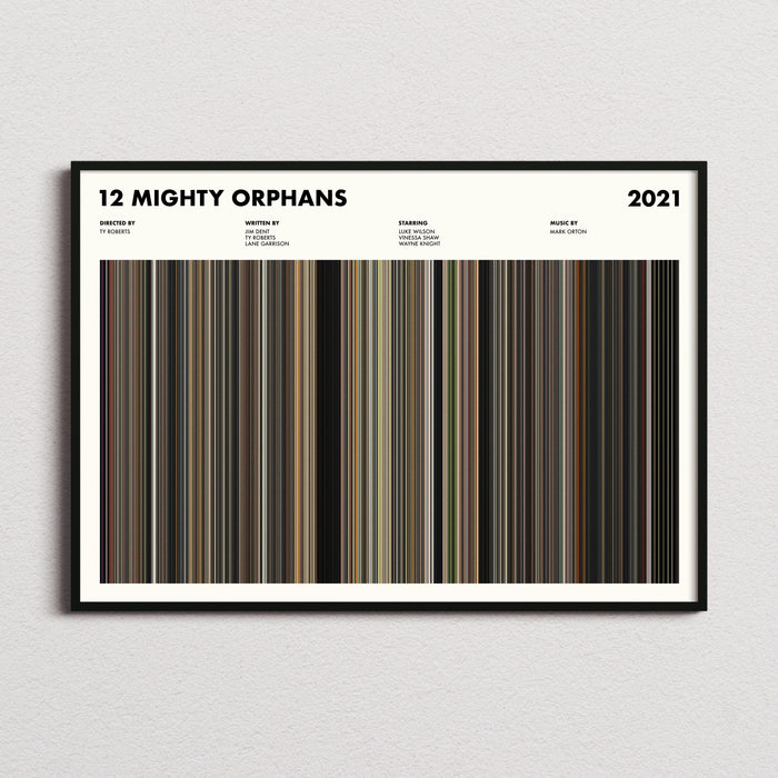 12 Mighty Orphans Movie Barcode Poster