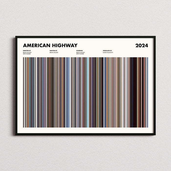 American Highway Movie Barcode Poster