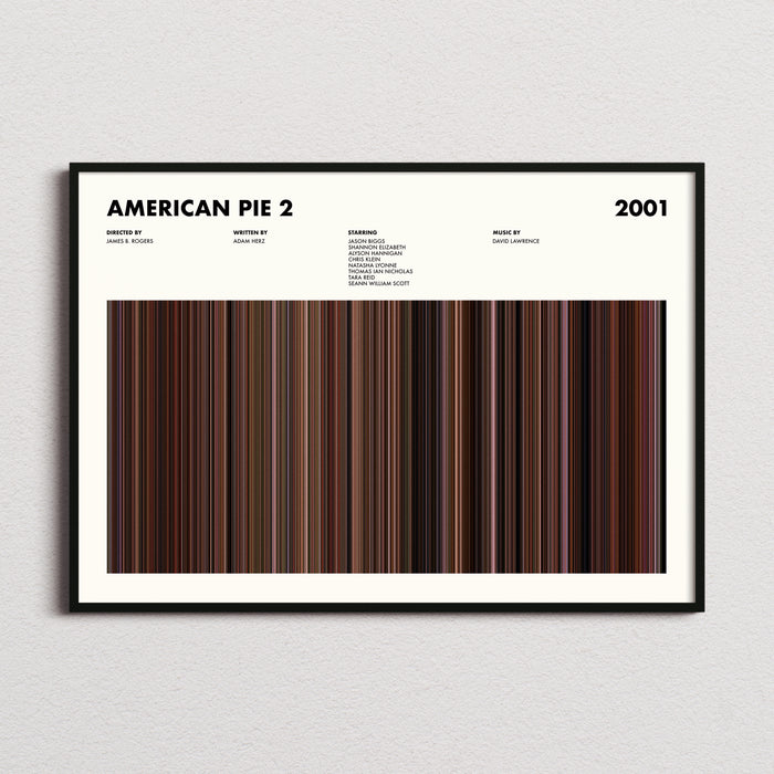 American Pie 2 Movie Barcode Poster