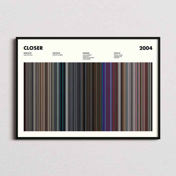 Closer Movie Barcode Poster