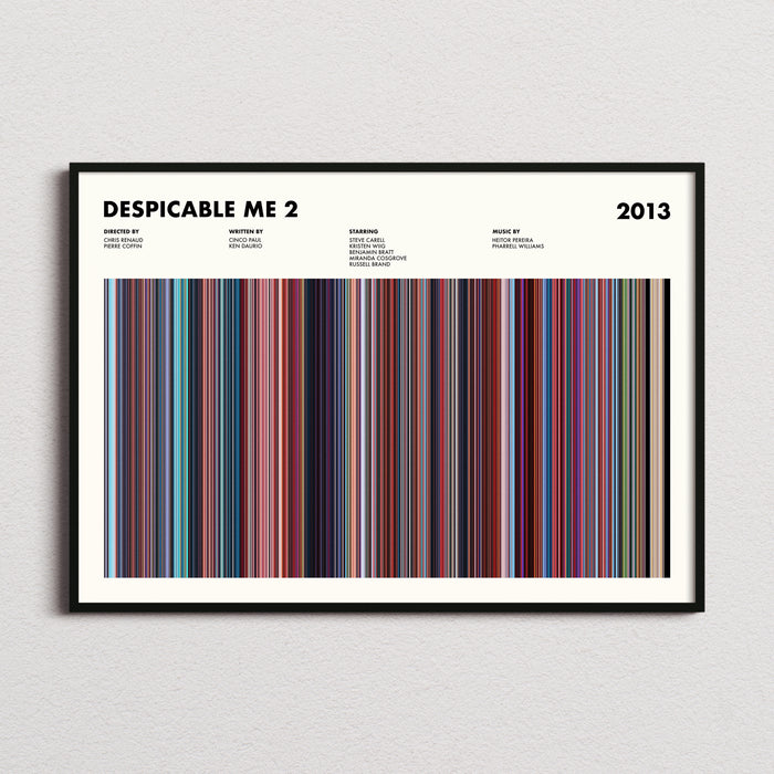 Despicable Me 2 Movie Barcode Poster