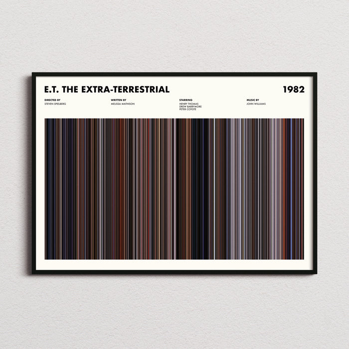 ET The Extra Terrestrial Movie Barcode Poster
