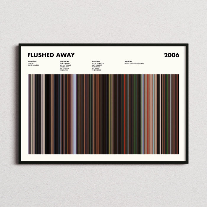 Flushed Away Movie Barcode Poster