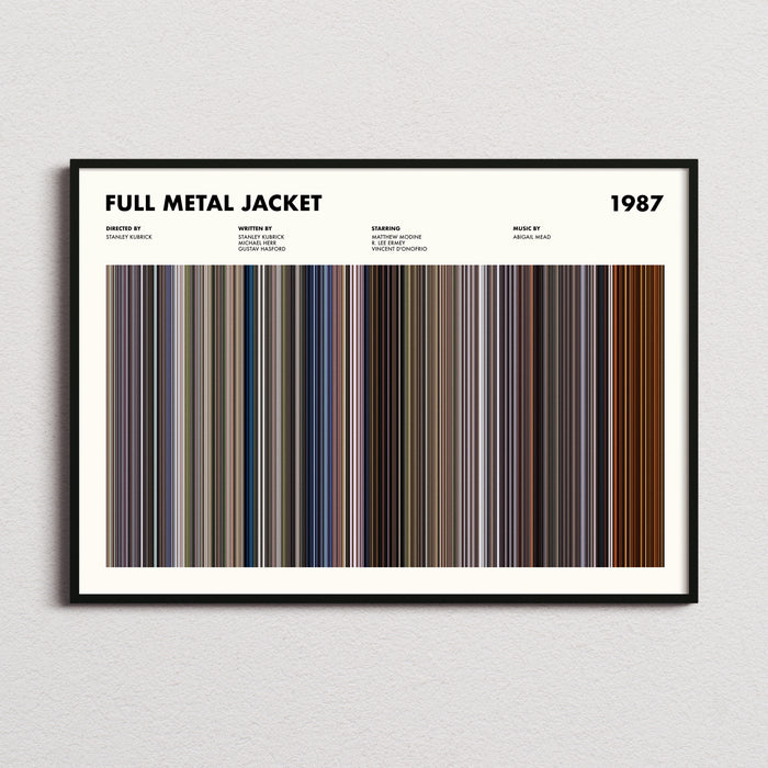 Full Metal Jacket Movie Barcode Poster