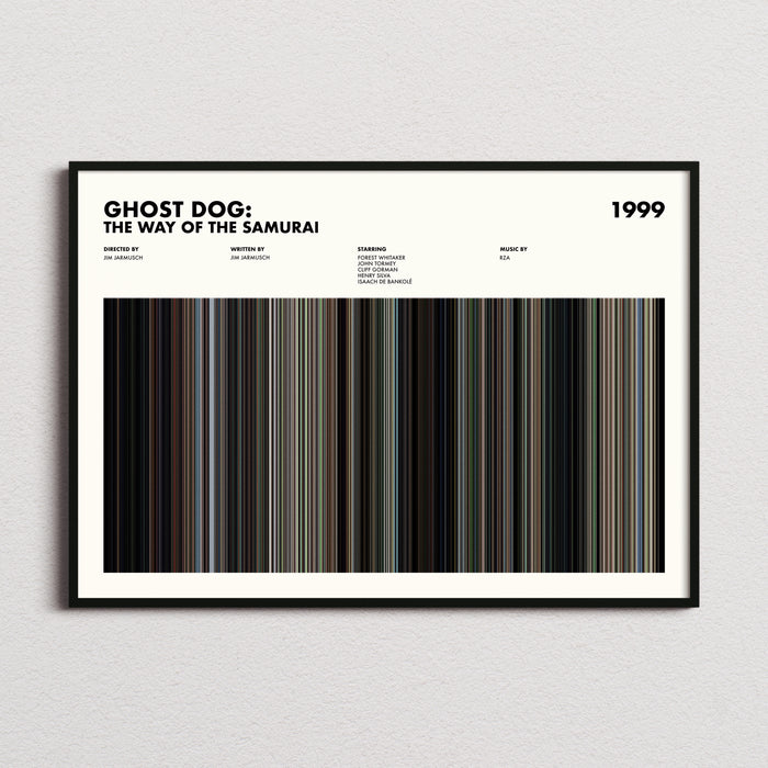 Ghost Dog the Way of the Samurai Movie Barcode Poster