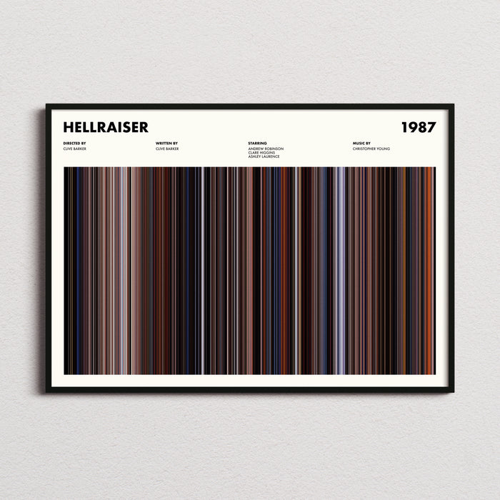 Hellraiser Movie Barcode Poster