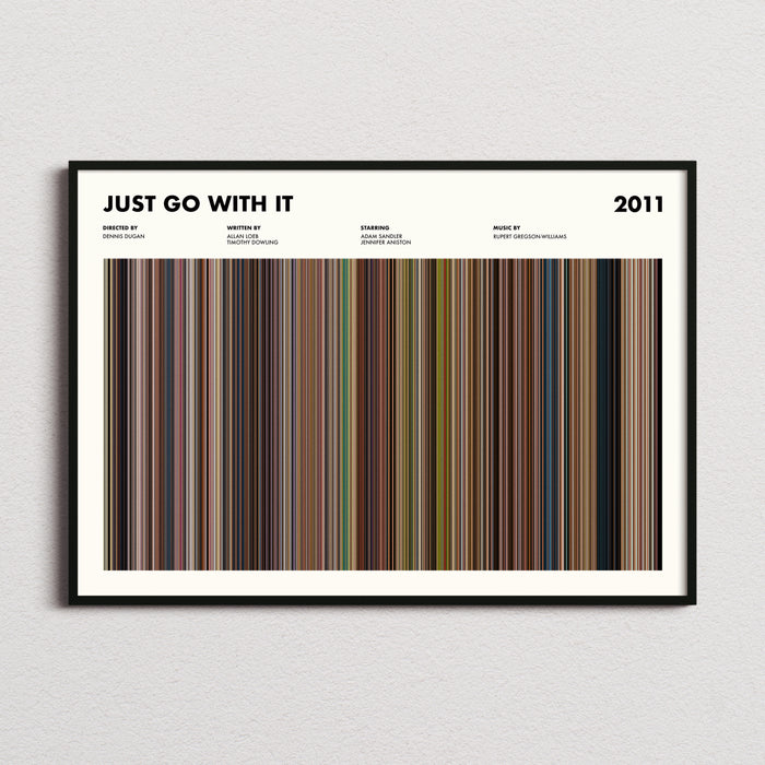 Just Go With It Movie Barcode Poster