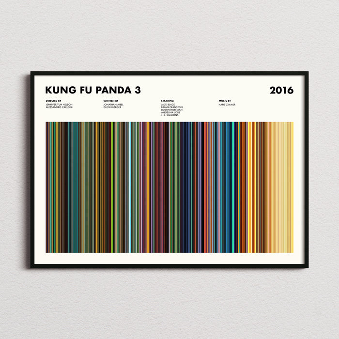 Kung Fu Panda 3 Movie Barcode Poster