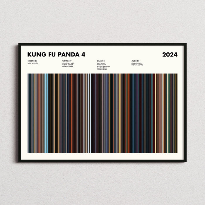Kung Fu Panda 4 Movie Barcode Poster