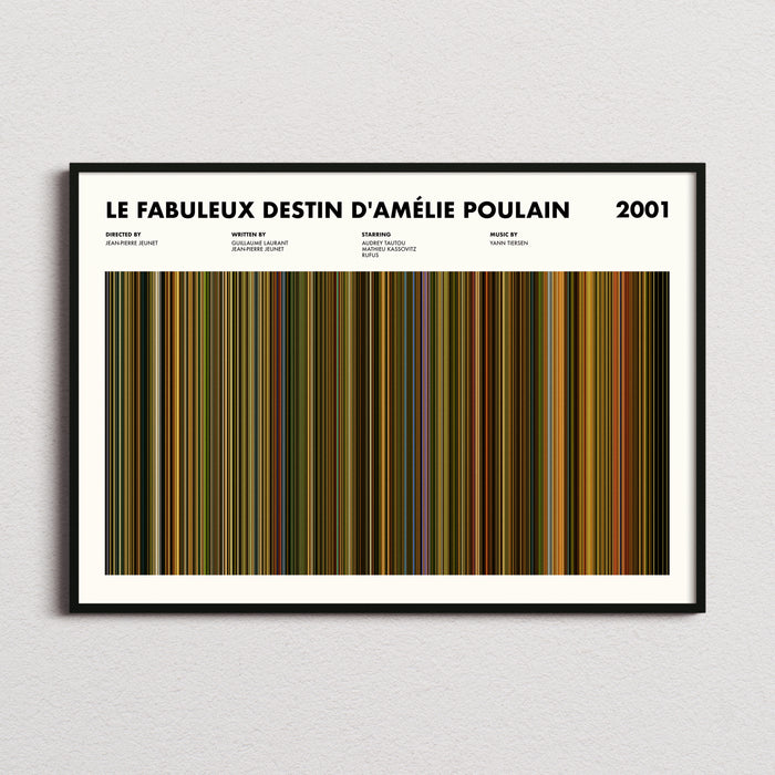 Le Fabuleux Destin d'Amelie Poulain Movie Barcode Poster