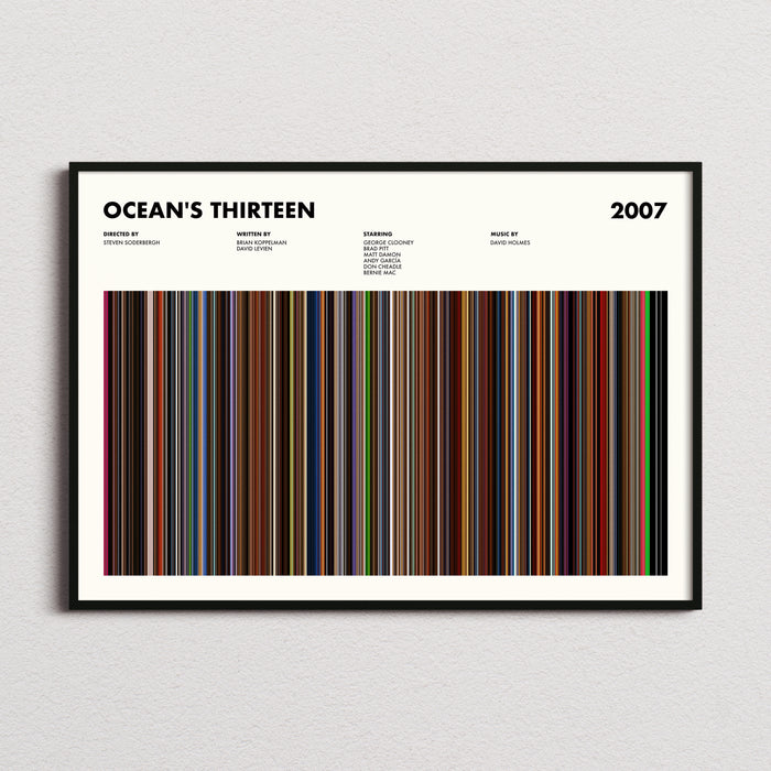 Oceans Thirteen Movie Barcode Poster