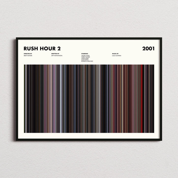 Rush Hour 2 Movie Barcode Poster