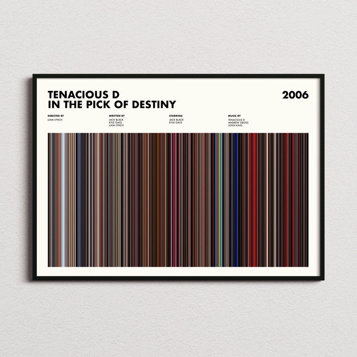Tenacious D In The Pick Of Destiny Movie Barcode Poster