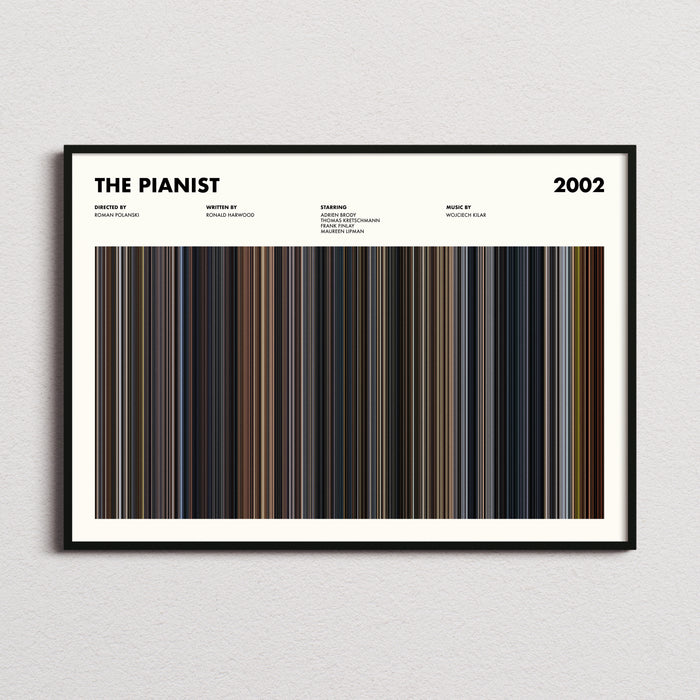 The Pianist Movie Barcode Poster