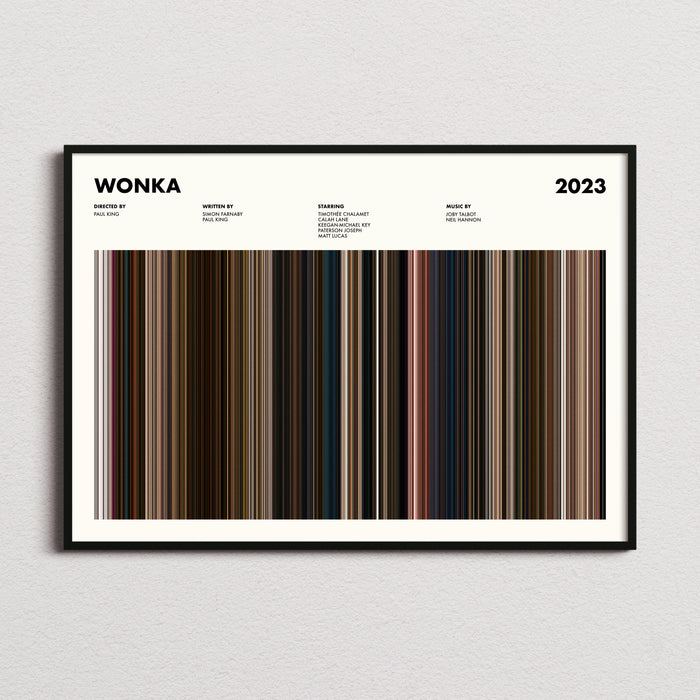 Wonka Movie Barcode Movie Barcode Poster