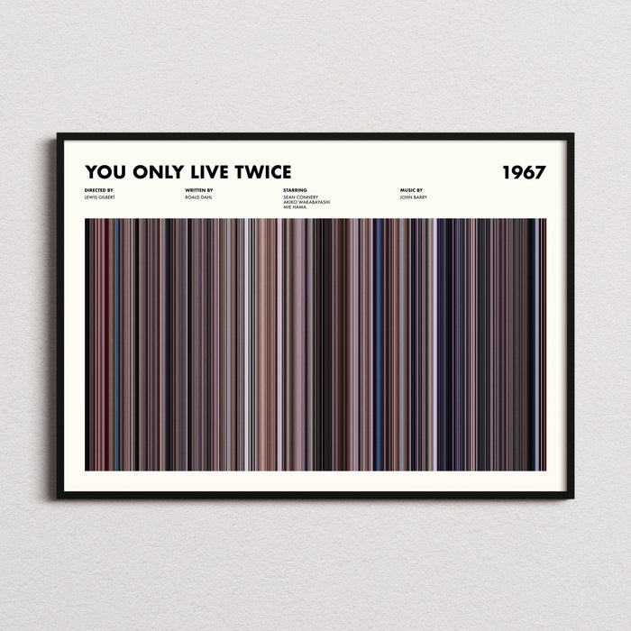 You Only Live Twice Movie Barcode Poster