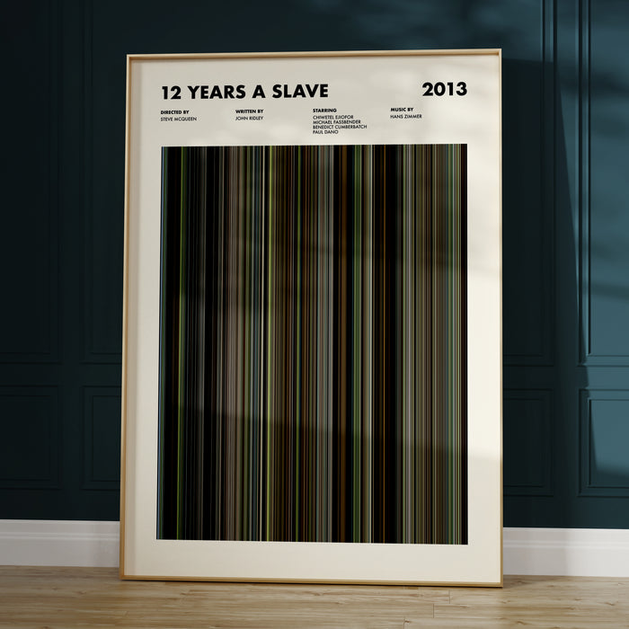 12 Years A Slave Movie Barcode Poster