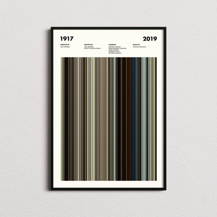 1917 Movie Barcode Poster