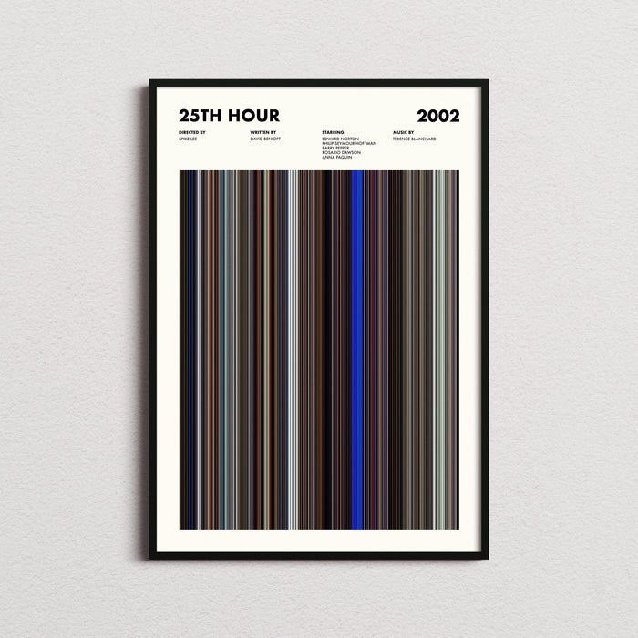 25th Hour Movie Barcode Poster