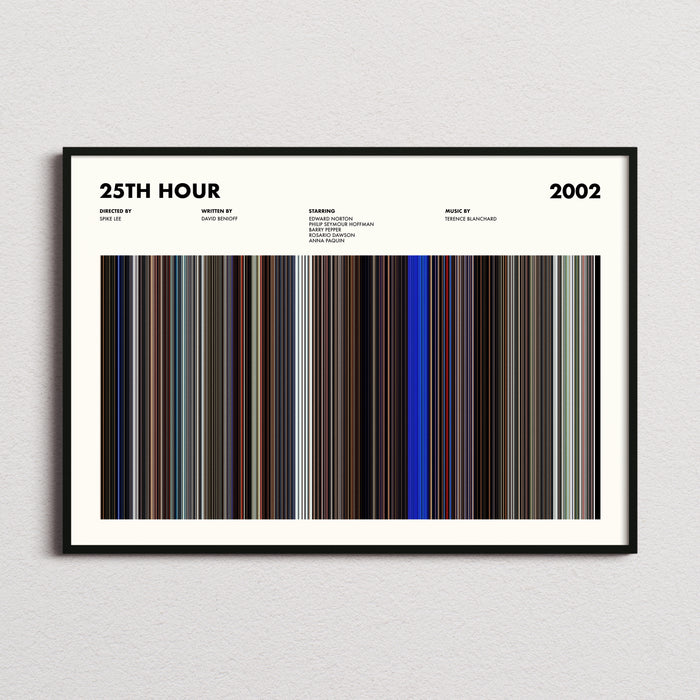 25th Hour Movie Barcode Poster