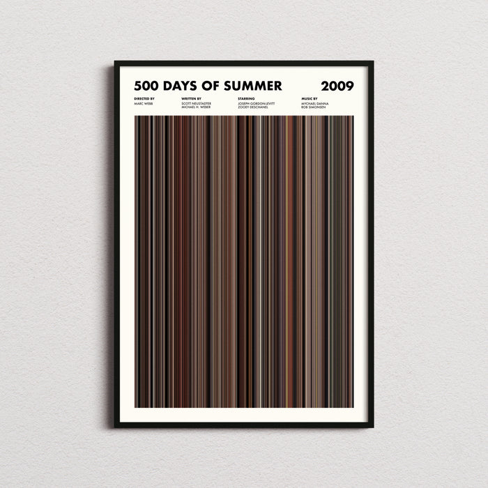 500 Days of Summer Movie Barcode Poster