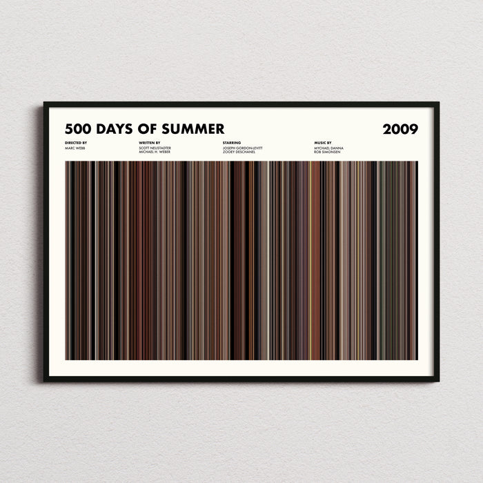 500 Days of Summer Movie Barcode Poster