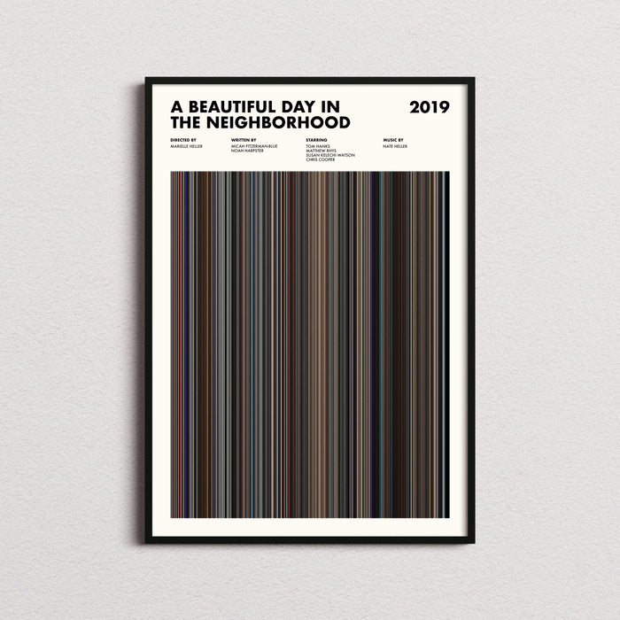 A Beautiful Day in the Neighborhood Movie Barcode Poster