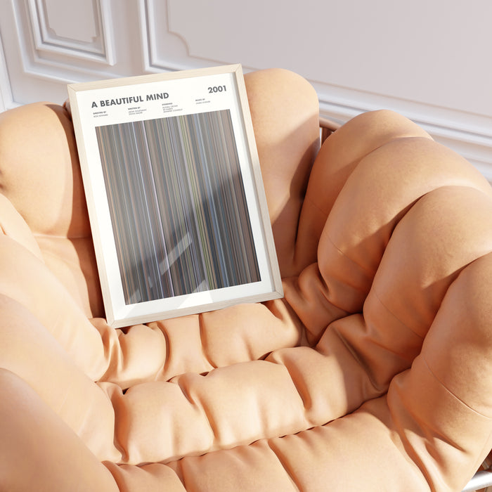 A Beautiful Mind Movie Barcode Poster