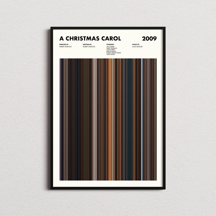 A Christmas Carol 2009 Movie Barcode Poster