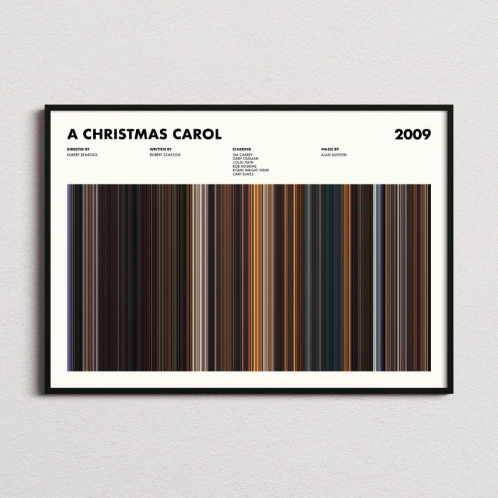 A Christmas Carol 2009 Movie Barcode Poster