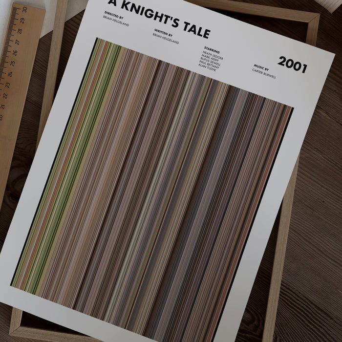 A Knight's Tale Movie Barcode Poster