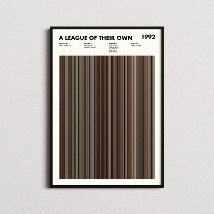 A League of Their Own Movie Barcode Poster