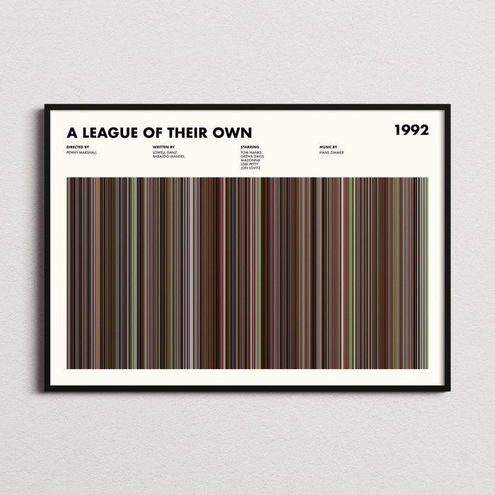 A League of Their Own Movie Barcode Poster