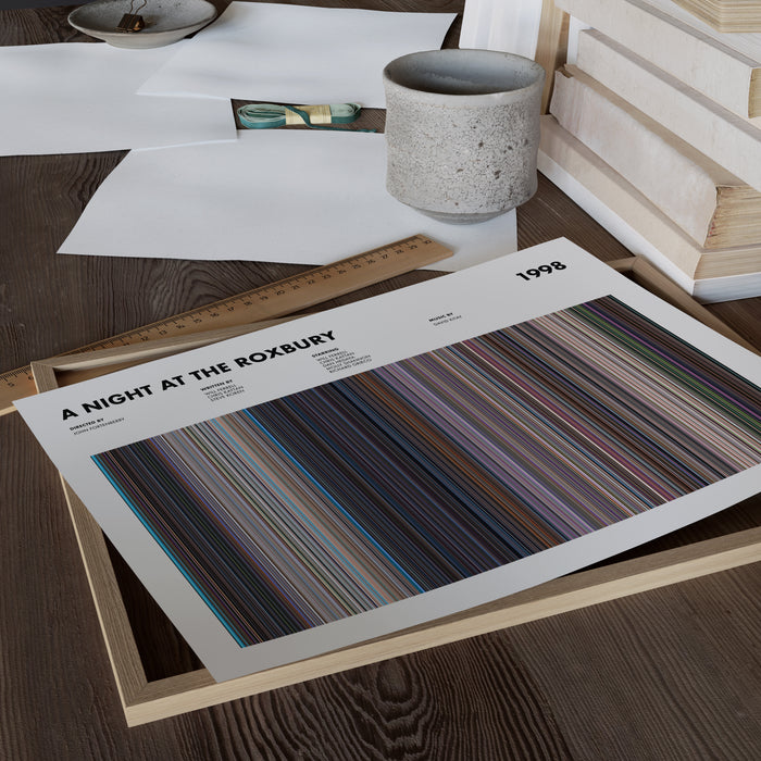 A Night At The Roxbury Movie Barcode Poster