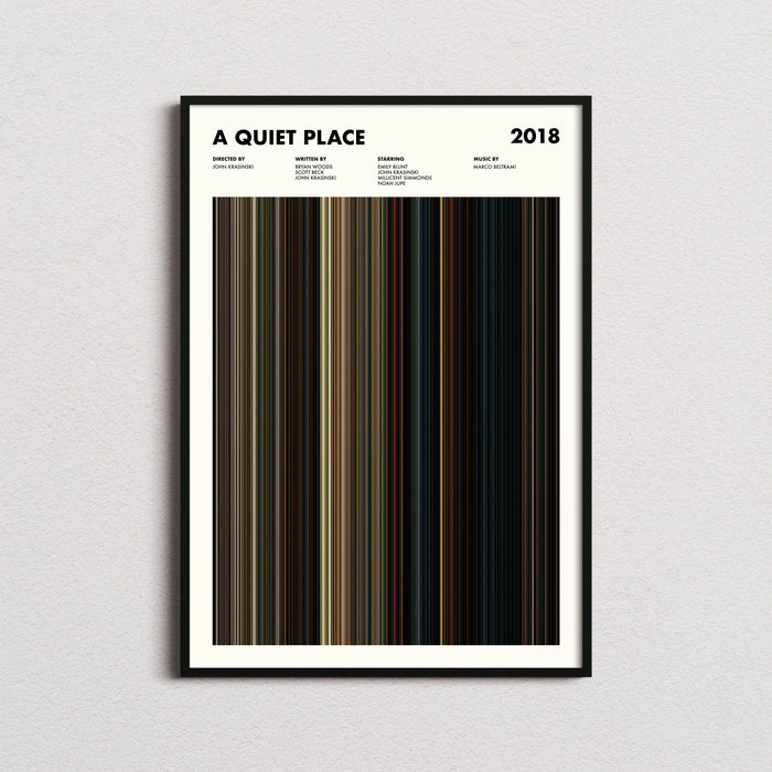 A Quiet Place Movie Barcode Poster