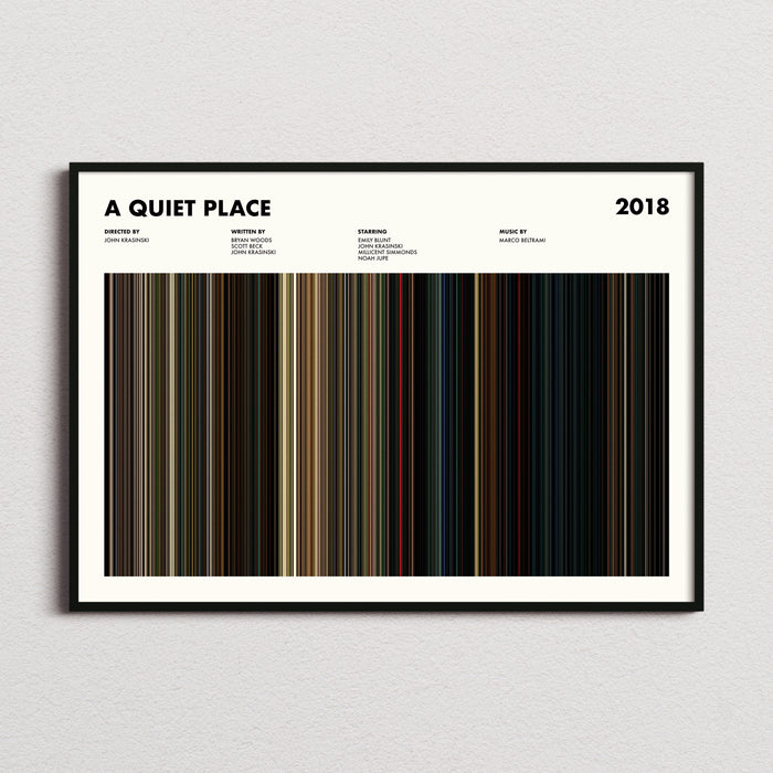 A Quiet Place Movie Barcode Poster