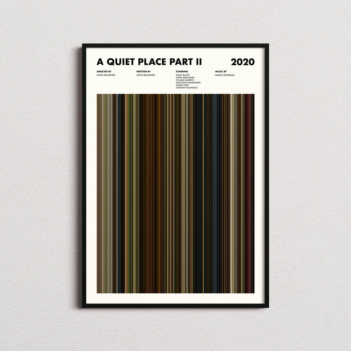 A Quiet Place Part Two Movie Barcode Poster