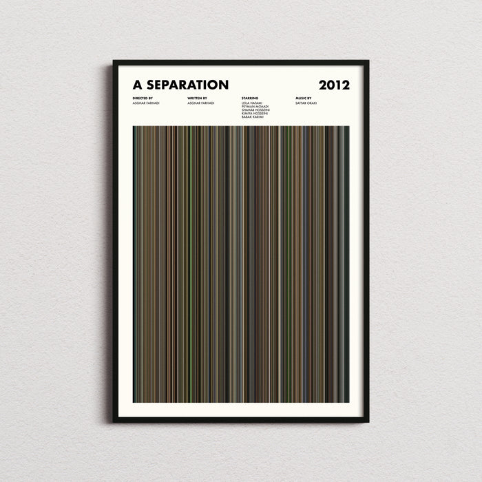 A Separation Movie Barcode Poster