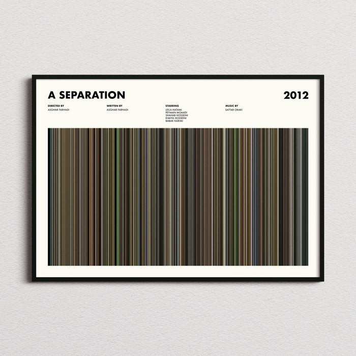A Separation Movie Barcode Poster