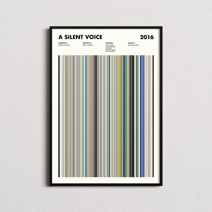 A Silent Voice Movie Barcode Poster