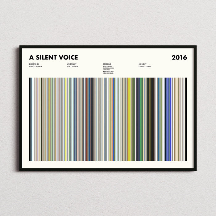 A Silent Voice Movie Barcode Poster