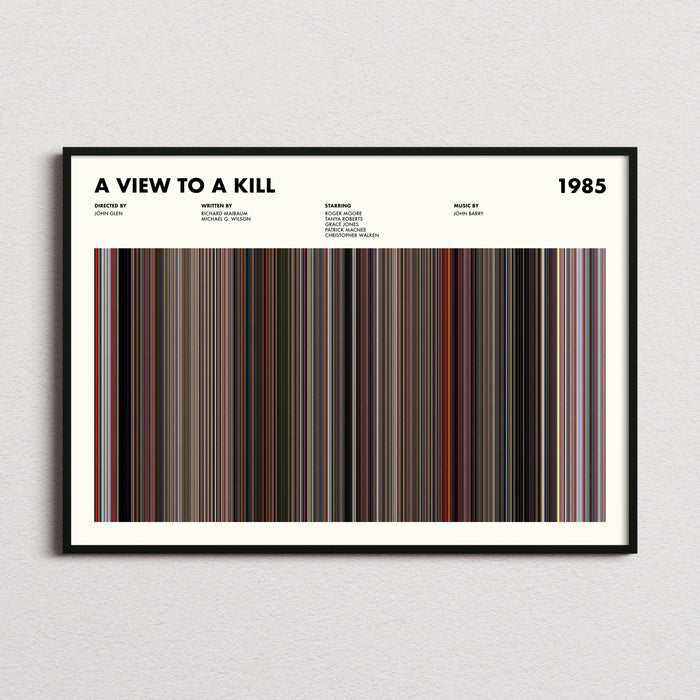 A View to a Kill Movie Barcode Poster