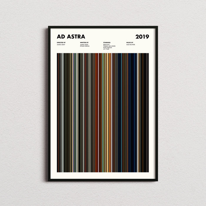 Ad Astra Movie Barcode Poster