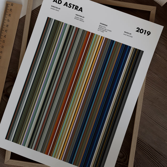 Ad Astra Movie Barcode Poster