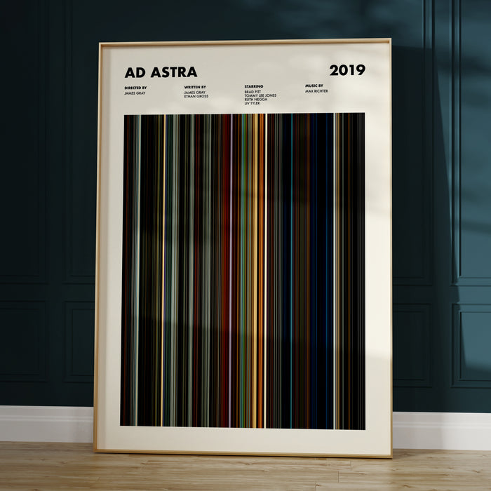 Ad Astra Movie Barcode Poster