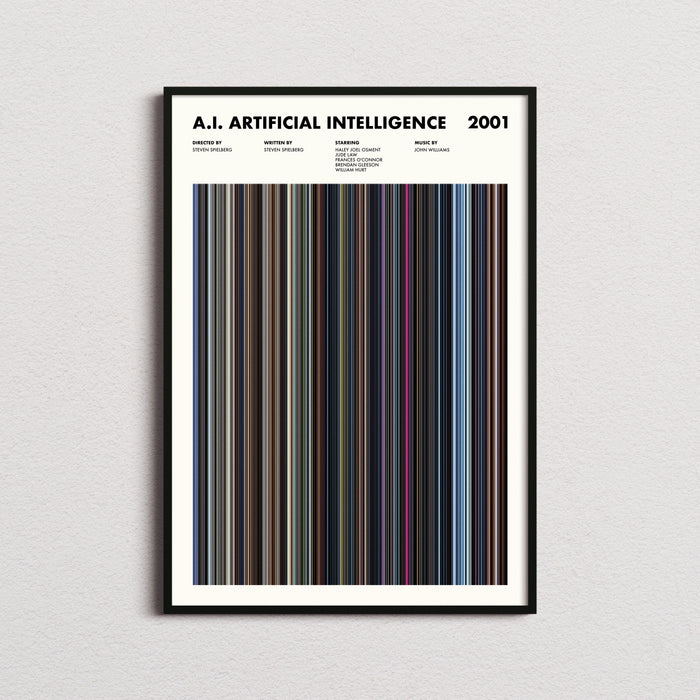 AI Artificial Intelligence Movie Barcode Poster