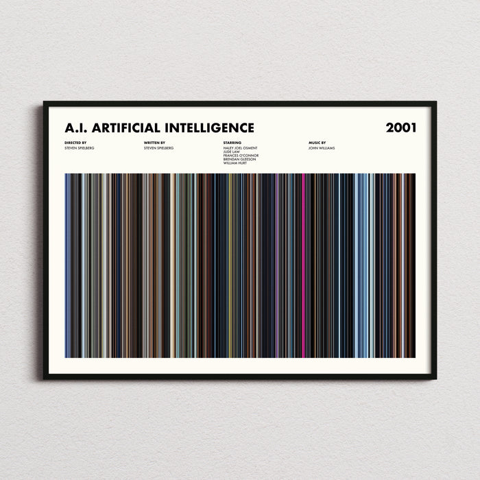 AI Artificial Intelligence Movie Barcode Poster