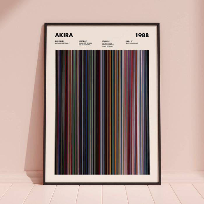 Akira Movie Barcode Poster