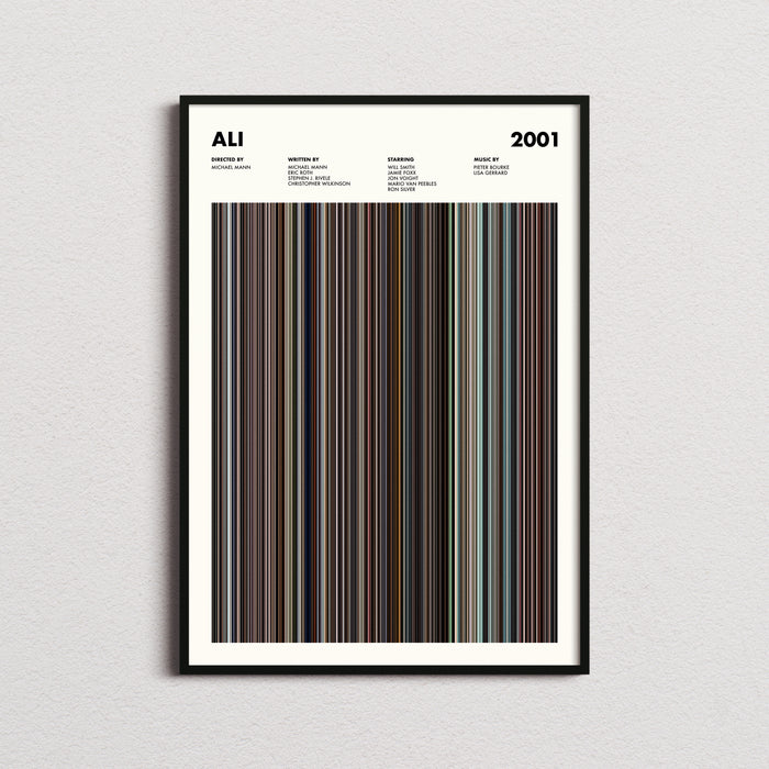Ali Movie Barcode Poster
