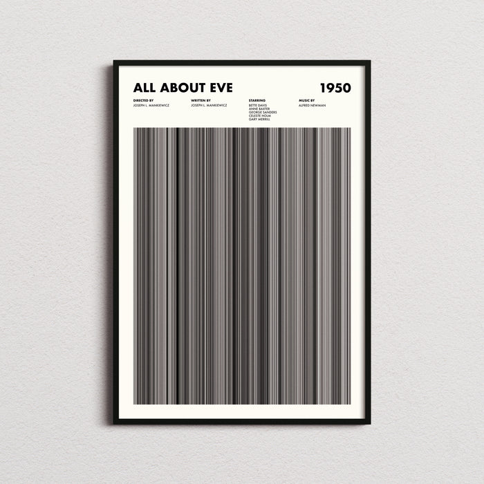 All About Eve Movie Barcode Poster